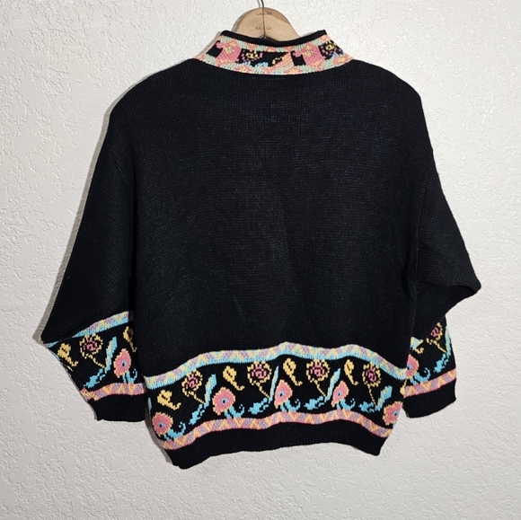 Vintage Fortune Knits Floral Sweater - Picture 2 of 3